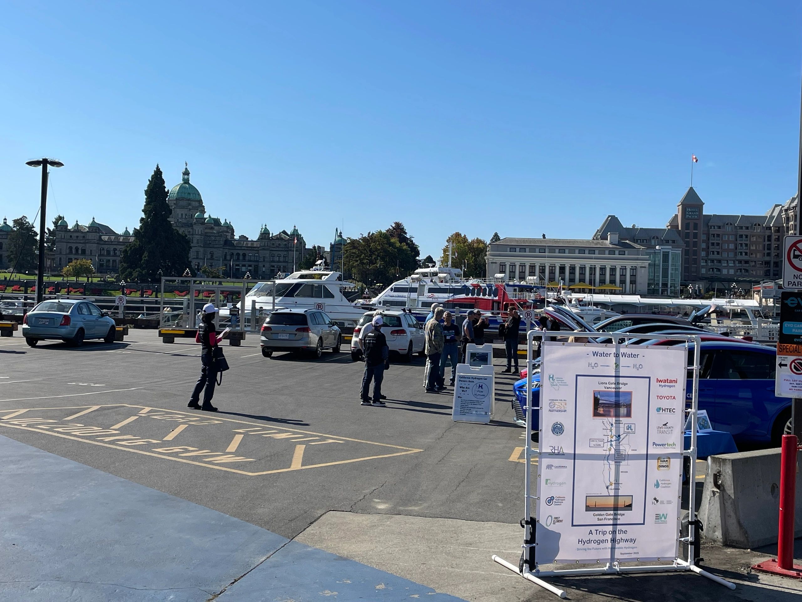 Our display area; with Provincial Parliament Building in sight.